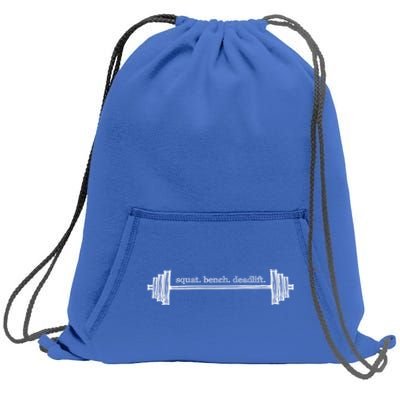 Strength Training Barbell Weightlifting Retro Gym Gift Sweatshirt Cinch Pack Bag