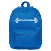 Strength Training Barbell Weightlifting Retro Gym Gift 16 in Basic Backpack