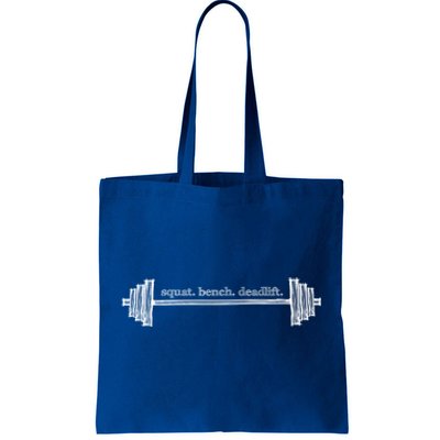 Strength Training Barbell Weightlifting Retro Gym Gift Tote Bag