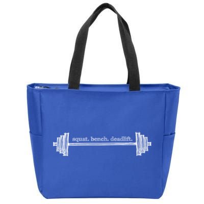 Strength Training Barbell Weightlifting Retro Gym Gift Zip Tote Bag