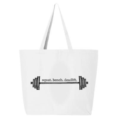 Strength Training Barbell Weightlifting Retro Gym Gift 25L Jumbo Tote