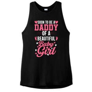 Soon To Be A Daddy Of A Beautiful Baby Girl New Dad Ladies PosiCharge Tri-Blend Wicking Tank