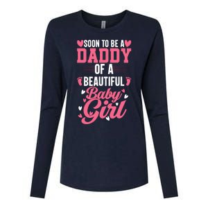 Soon To Be A Daddy Of A Beautiful Baby Girl New Dad Womens Cotton Relaxed Long Sleeve T-Shirt