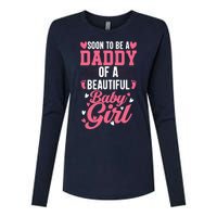 Soon To Be A Daddy Of A Beautiful Baby Girl New Dad Womens Cotton Relaxed Long Sleeve T-Shirt