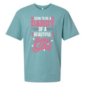 Soon To Be A Daddy Of A Beautiful Baby Girl New Dad Sueded Cloud Jersey T-Shirt