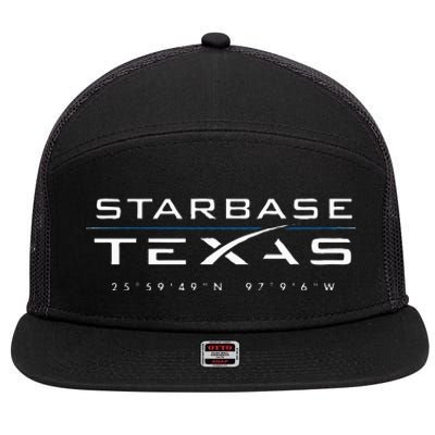 Starbase Texas Boca Chica 7 Panel Mesh Trucker Snapback Hat