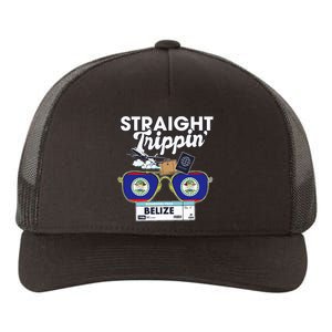 Straight Trippin Belize Vacation Travel Trip Matching Yupoong Adult 5-Panel Trucker Hat