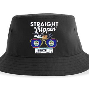 Straight Trippin Belize Vacation Travel Trip Matching Sustainable Bucket Hat