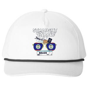 Straight Trippin Belize Vacation Travel Trip Matching Snapback Five-Panel Rope Hat