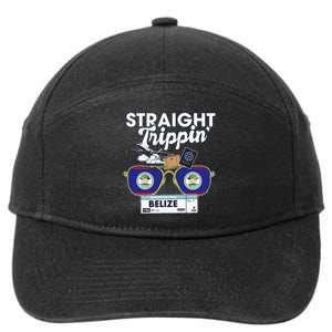 Straight Trippin Belize Vacation Travel Trip Matching 7-Panel Snapback Hat