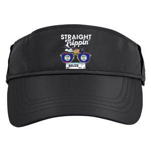 Straight Trippin Belize Vacation Travel Trip Matching Adult Drive Performance Visor