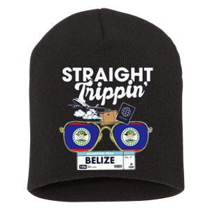 Straight Trippin Belize Vacation Travel Trip Matching Short Acrylic Beanie