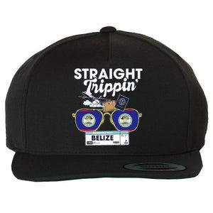 Straight Trippin Belize Vacation Travel Trip Matching Wool Snapback Cap