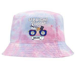 Straight Trippin Belize Vacation Travel Trip Matching Tie-Dyed Bucket Hat