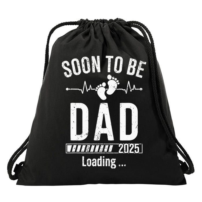 Soon To Be Dad Est 2025 New Dad To Be 2025 First Time Dad Drawstring Bag