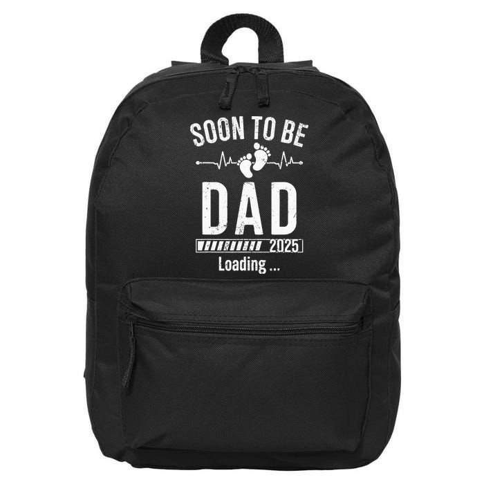 Soon To Be Dad Est 2025 New Dad To Be 2025 First Time Dad 16 in Basic Backpack
