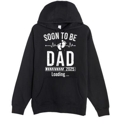 Soon To Be Dad Est 2025 New Dad To Be 2025 First Time Dad Premium Pullover Hoodie
