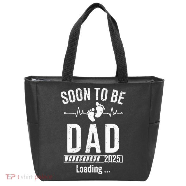 Soon To Be Dad Est 2025 New Dad To Be 2025 First Time Dad Zip Tote Bag