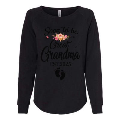 Soon To Be Great Grandma 2025 MotherS Day For New Grandma Womens California Wash Sweatshirt