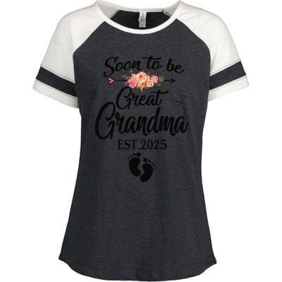 Soon To Be Great Grandma 2025 MotherS Day For New Grandma Enza Ladies Jersey Colorblock Tee