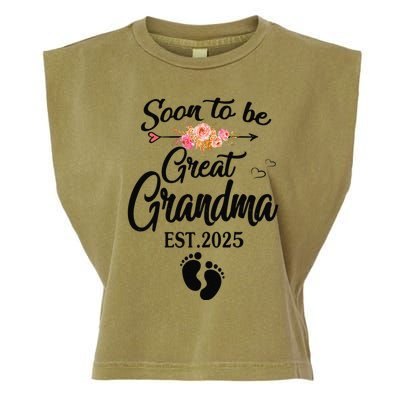 Soon To Be Great Grandma 2025 MotherS Day For New Grandma Garment-Dyed Women's Muscle Tee