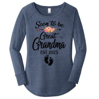 Soon To Be Great Grandma 2025 MotherS Day For New Grandma Women's Perfect Tri Tunic Long Sleeve Shirt