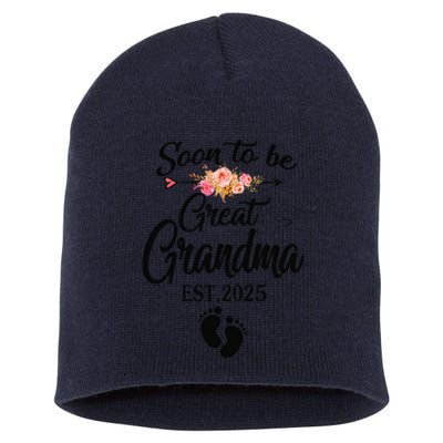 Soon To Be Great Grandma 2025 MotherS Day For New Grandma Short Acrylic Beanie