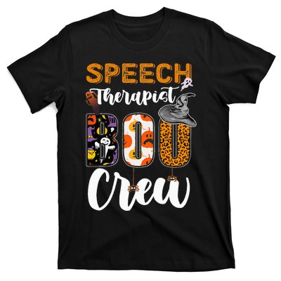 Speech Therapist Boo Crew Ghost Therapy Halloween Matching T-Shirt