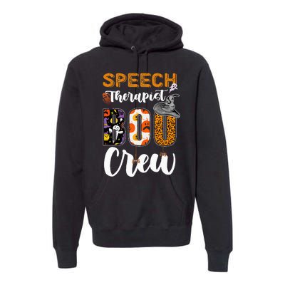 Speech Therapist Boo Crew Ghost Therapy Halloween Matching Premium Hoodie