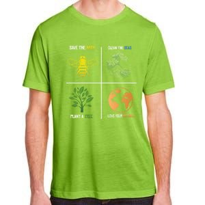 Save The Bees Plant More Trees Earth Day Gift Adult ChromaSoft Performance T-Shirt