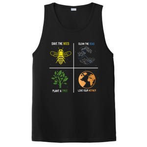 Save The Bees Plant More Trees Earth Day Gift PosiCharge Competitor Tank