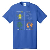 Save The Bees Plant More Trees Earth Day Gift Tall T-Shirt