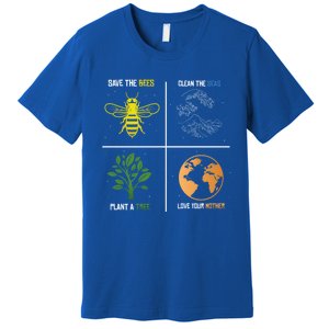 Save The Bees Plant More Trees Earth Day Gift Premium T-Shirt