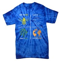 Save The Bees Plant More Trees Earth Day Gift Tie-Dye T-Shirt