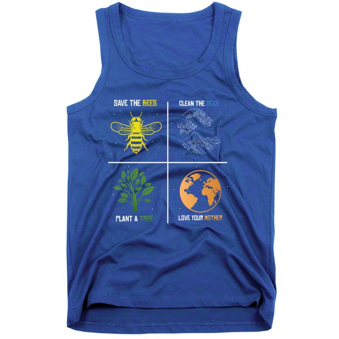 Save The Bees Plant More Trees Earth Day Gift Tank Top