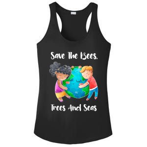 Save The Bees Trees Seas Tee Earth Climate Change Meaningful Gift Ladies PosiCharge Competitor Racerback Tank