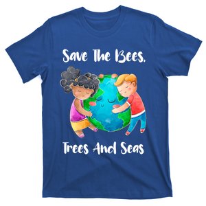 Save The Bees Trees Seas Tee Earth Climate Change Meaningful Gift T-Shirt