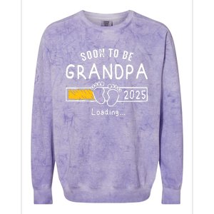 Soon To Be Grandpa 2025 Loading Promoted To Grandpa 2025 Colorblast Crewneck Sweatshirt