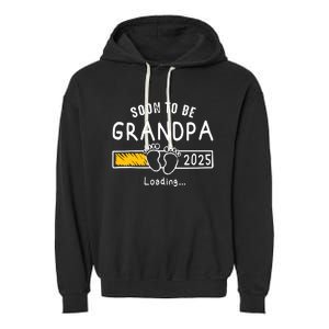 Soon To Be Grandpa 2025 Loading Promoted To Grandpa 2025 Garment-Dyed Fleece Hoodie