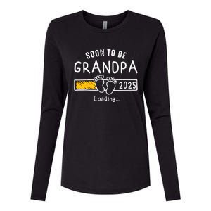 Soon To Be Grandpa 2025 Loading Promoted To Grandpa 2025 Womens Cotton Relaxed Long Sleeve T-Shirt