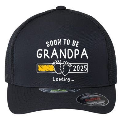 Soon To Be Grandpa 2025 Loading Promoted To Grandpa 2025 Flexfit Unipanel Trucker Cap