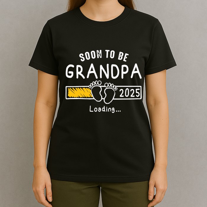 Soon To Be Grandpa 2025 Loading Promoted To Grandpa 2025 T-Shirt