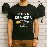 Soon To Be Grandpa 2025 Loading Promoted To Grandpa 2025 T-Shirt