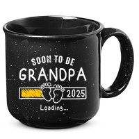 Soon To Be Grandpa 2025 Loading Promoted To Grandpa 2025 15oz Campfire Ceramic Mug