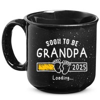 Soon To Be Grandpa 2025 Loading Promoted To Grandpa 2025 15oz Campfire Ceramic Mug