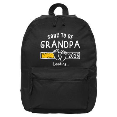 Soon To Be Grandpa 2025 Loading Promoted To Grandpa 2025 16 in Basic Backpack