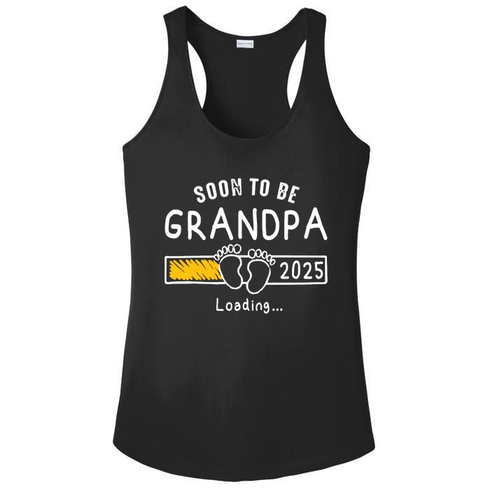 Soon To Be Grandpa 2025 Loading Promoted To Grandpa 2025 Ladies PosiCharge Competitor Racerback Tank