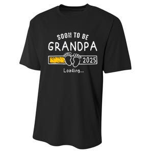 Soon To Be Grandpa 2025 Loading Promoted To Grandpa 2025 Performance Sprint T-Shirt