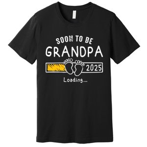 Soon To Be Grandpa 2025 Loading Promoted To Grandpa 2025 Premium T-Shirt