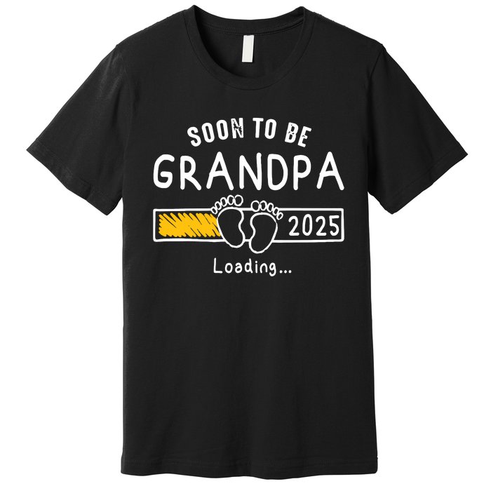 Soon To Be Grandpa 2025 Loading Promoted To Grandpa 2025 Premium T-Shirt